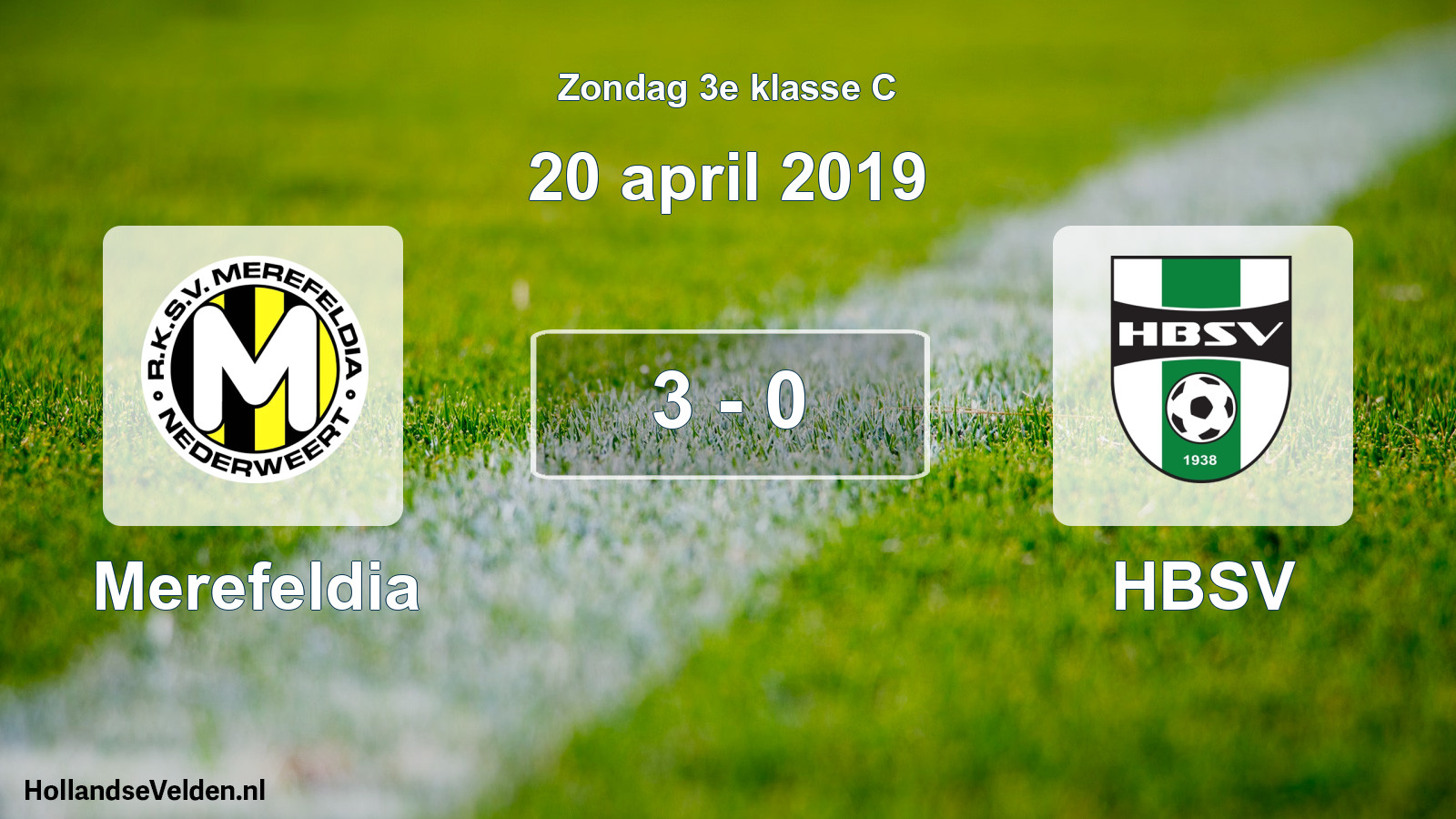 Total number of matches played: Merefeldia - HBSV 3 - 0 (20 April 2019)