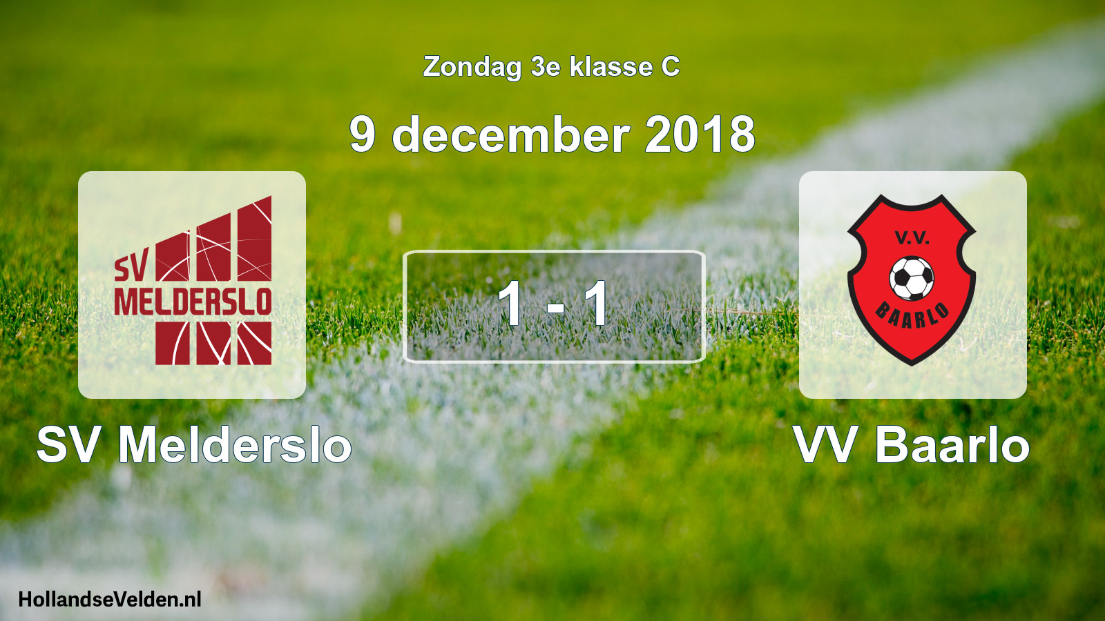 Total number of matches played: SV Melderslo - VV Baarlo 1 - 1 (9 December 2018)