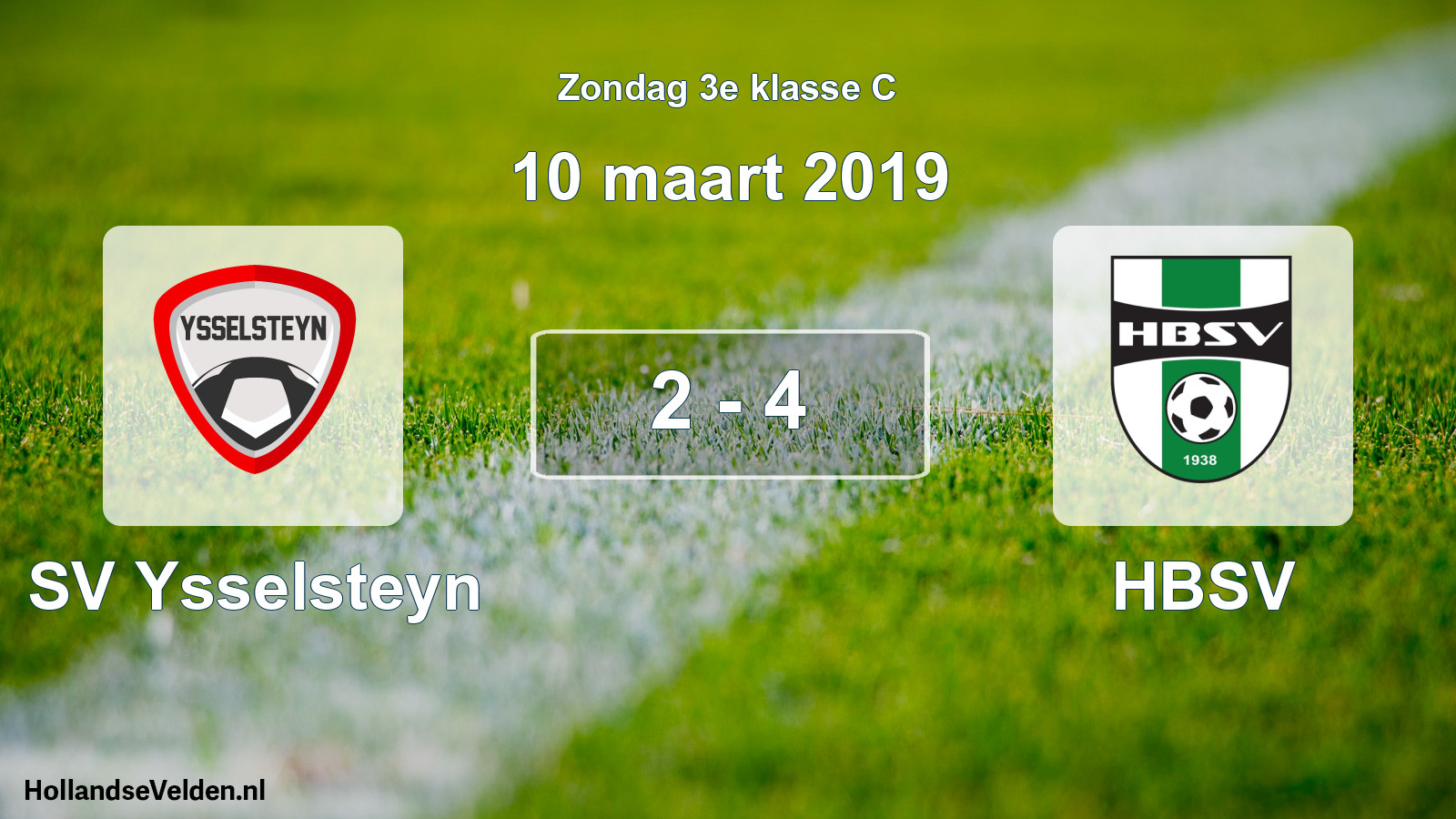 Total number of matches played: SV Ysselsteyn - HBSV 2 - 4 (10 March 2019)