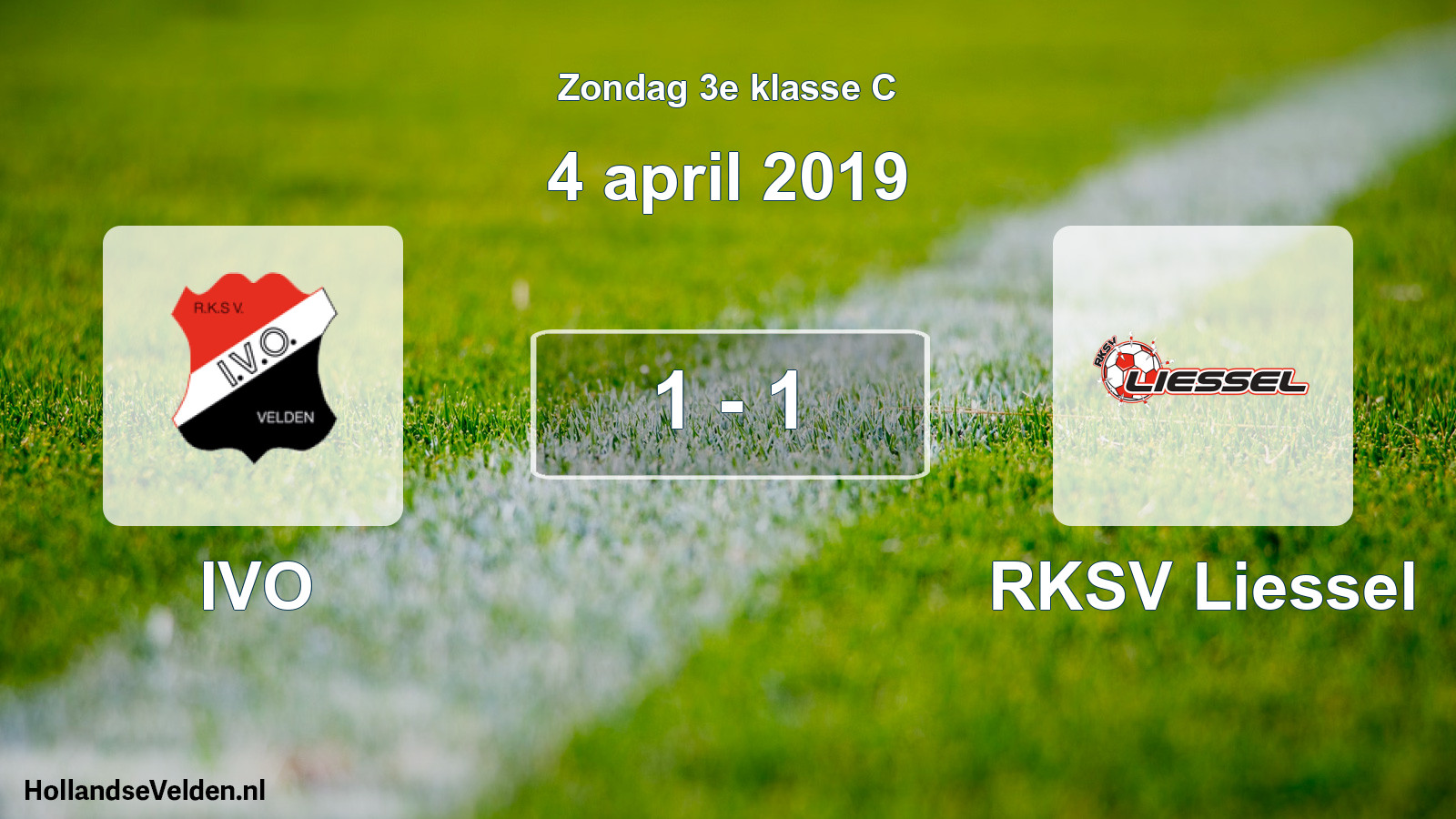 Total number of matches played: IVO - RKSV Liessel 1 - 1 (4 April 2019)