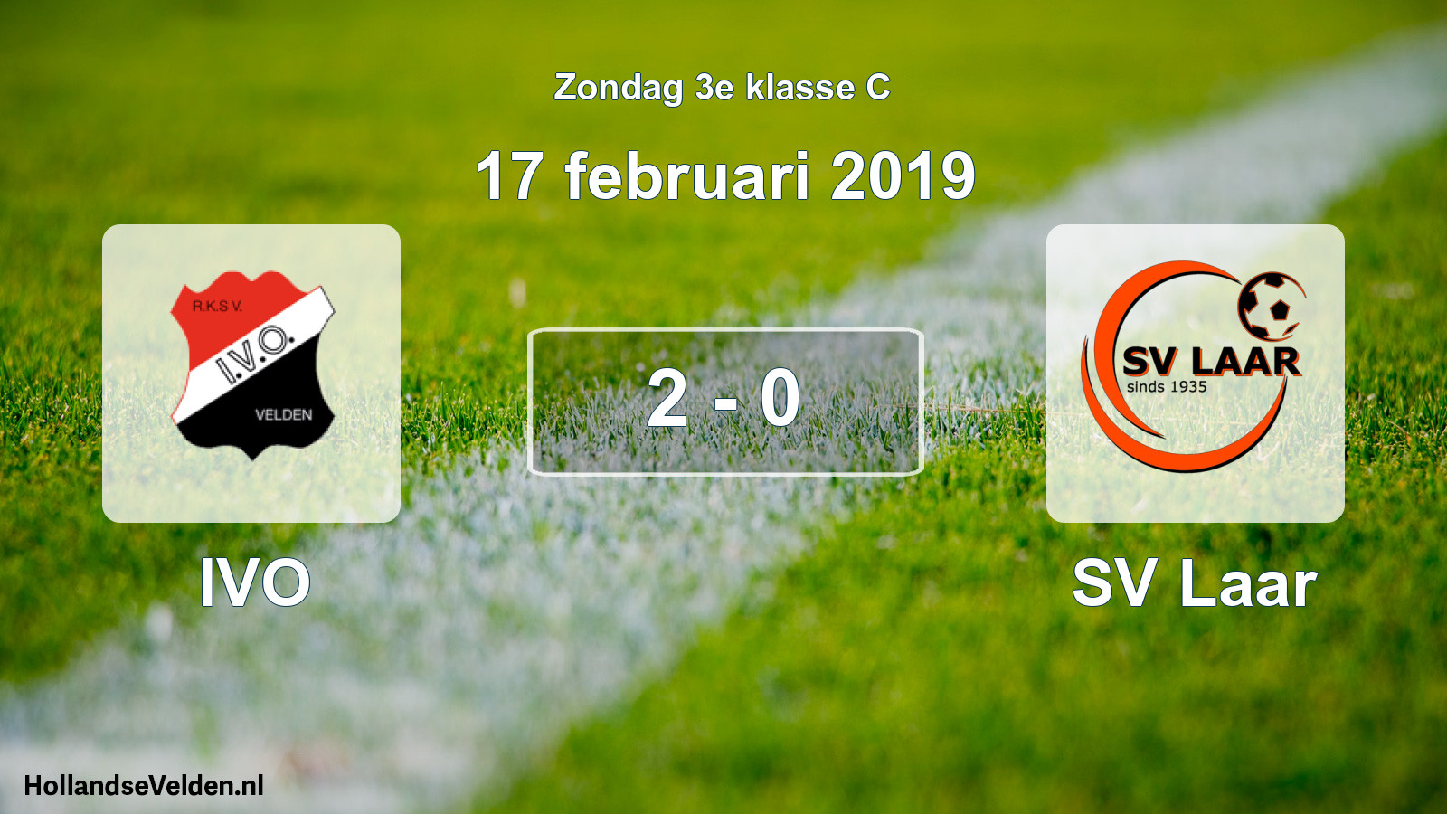 Total number of matches played: IVO - SV Laar 2 - 0 (17 February 2019)