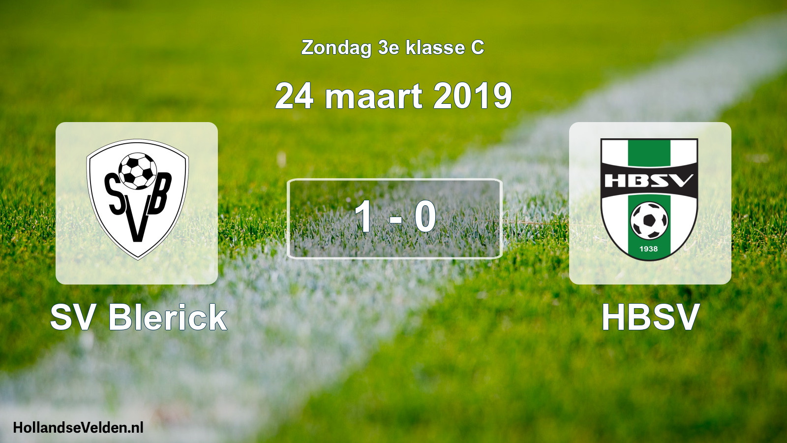 Total number of matches played: SV Blerick - HBSV 1 - 0 (24 March 2019)