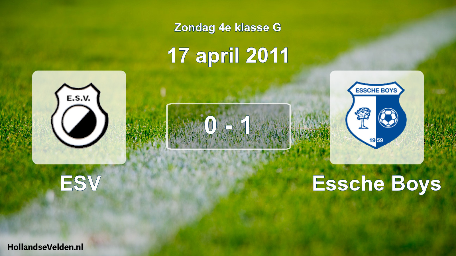 Total number of matches played: ESV - Essche Boys 0 - 1 (17 April 2011)