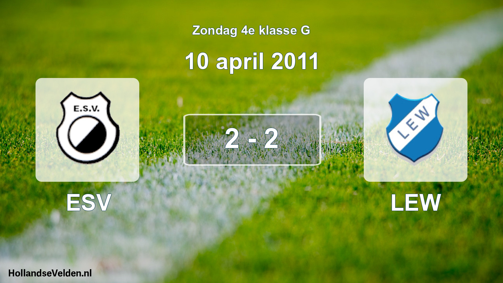 Total number of matches played: ESV - LEW 2 - 2 (10 April 2011)