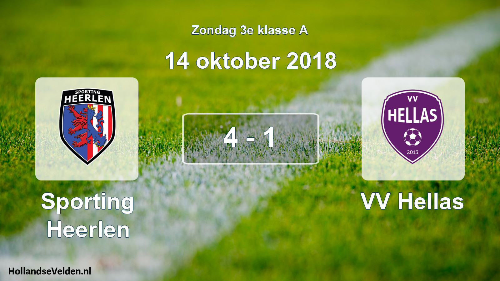Total number of matches played: Sporting Heerlen - VV Hellas 4 - 1 (14 October 2018)