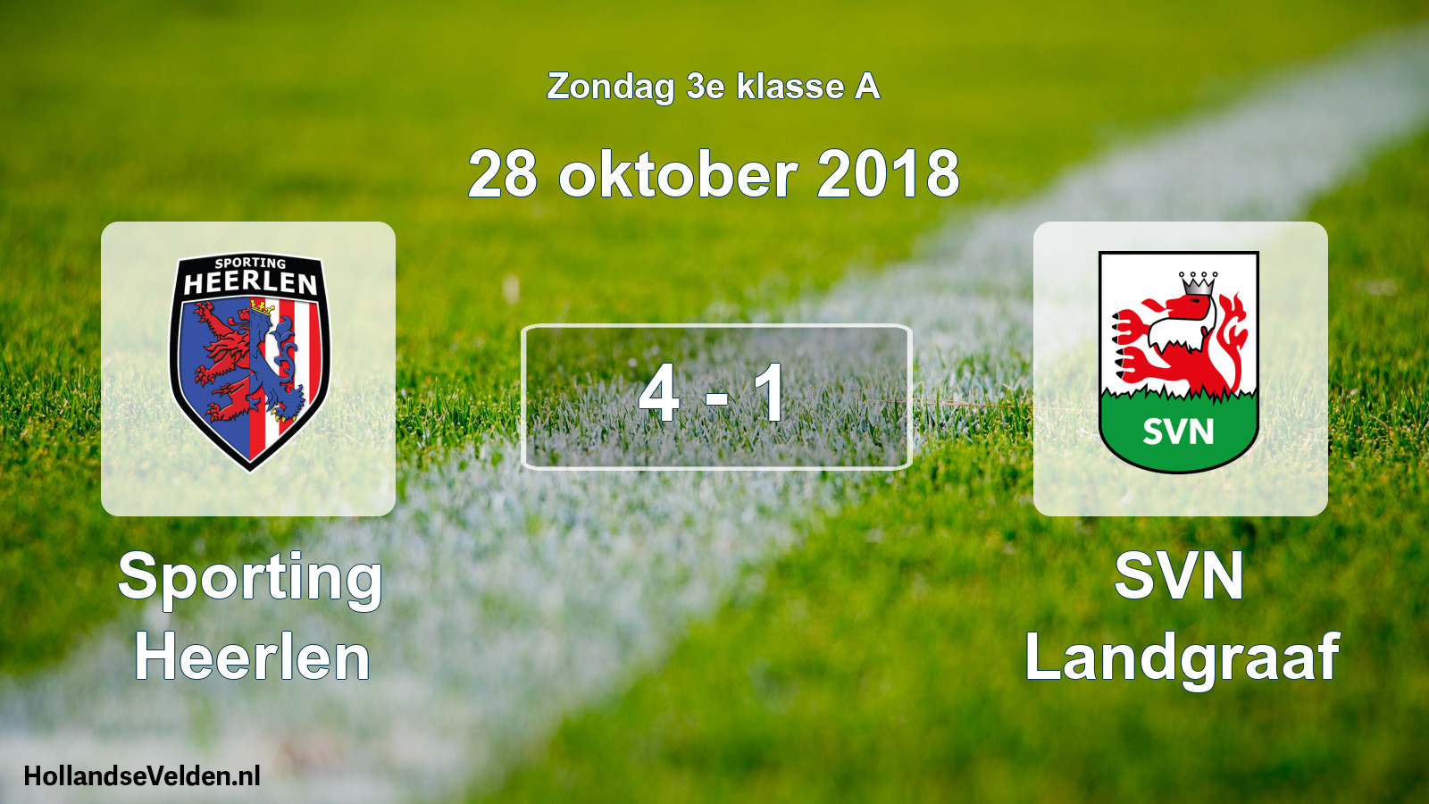 Total number of matches played: Sporting Heerlen - SVN Landgraaf 4 - 1 (28 October 2018)