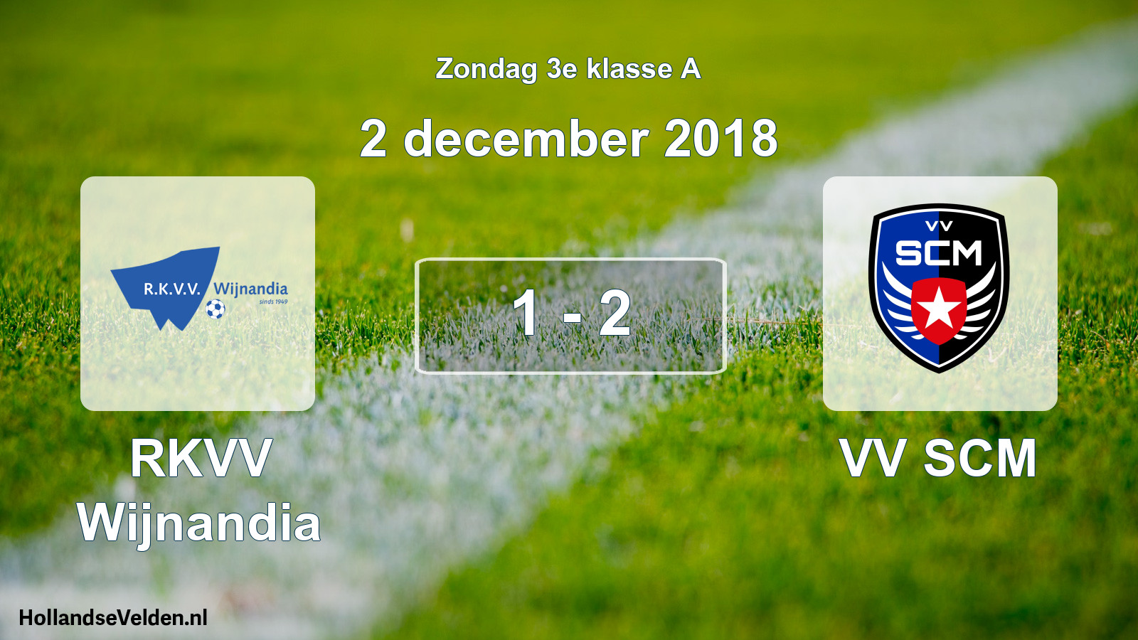 Total number of matches played: RKVV Wijnandia - VV SCM 1 - 2 (2 December 2018)