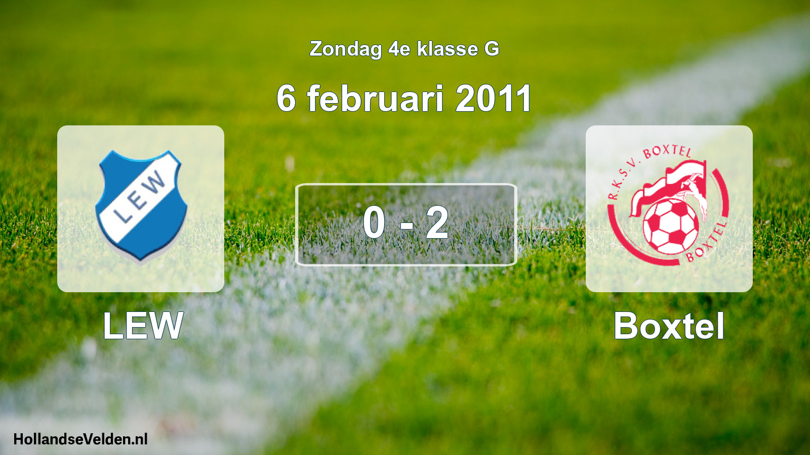 Total number of matches played: LEW - Boxtel 0 - 2 (6 February 2011)