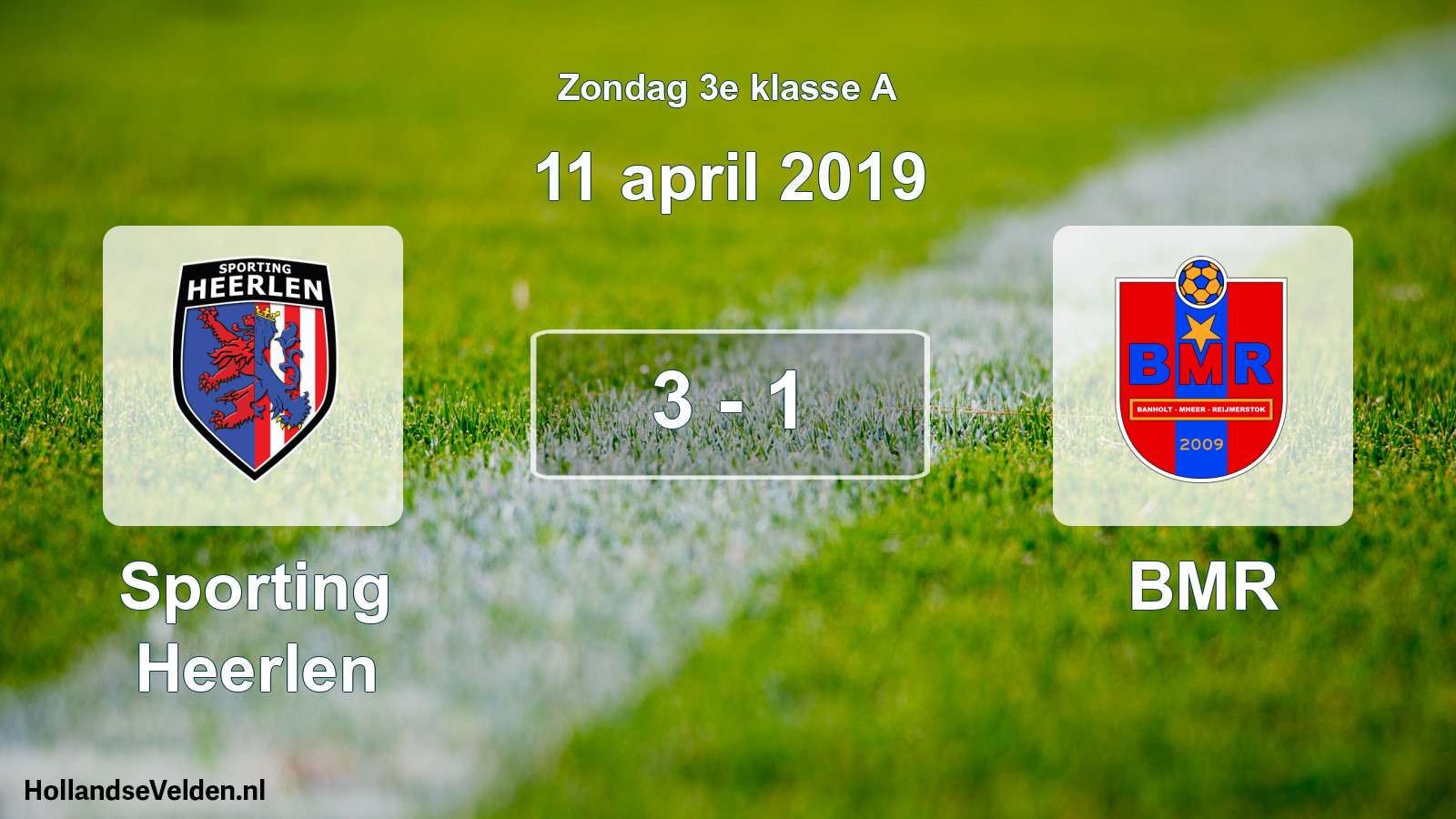 Total number of matches played: Sporting Heerlen - BMR 3 - 1 (11 April 2019)