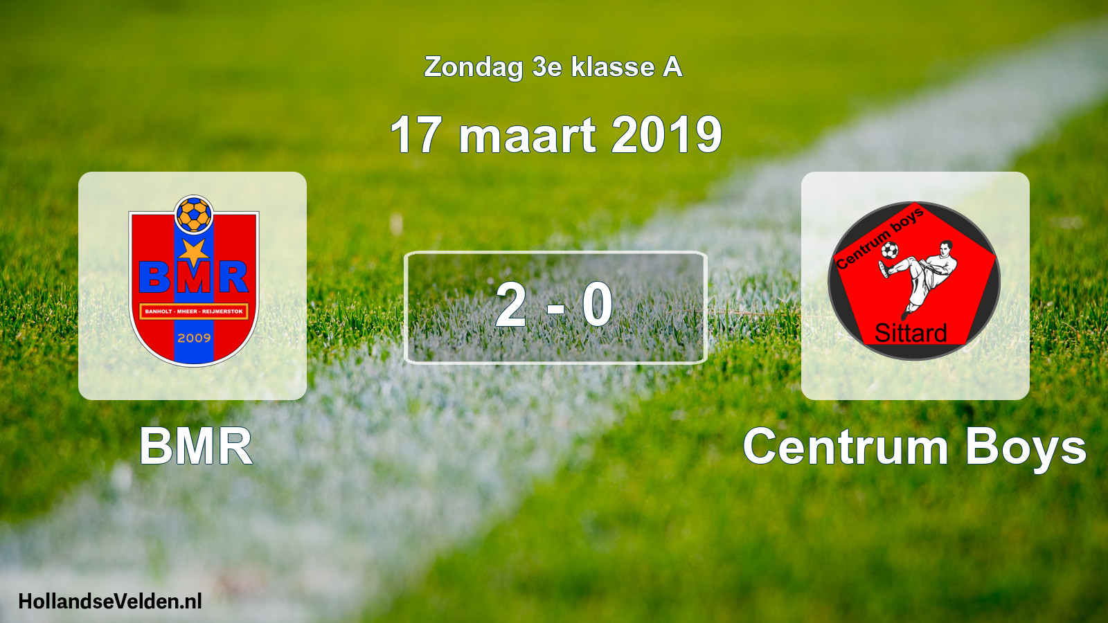 Total number of matches played: BMR - Centrum Boys 2 - 0 (17 March 2019)