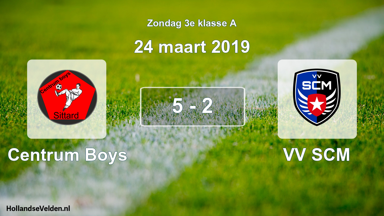 Total number of matches played: Centrum Boys - VV SCM 5 - 2 (24 March 2019)