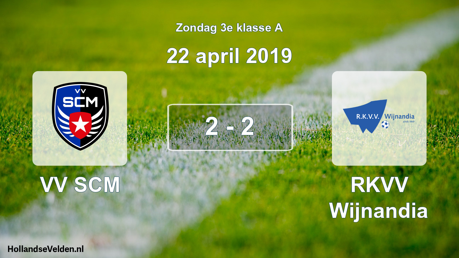Total number of matches played: VV SCM - RKVV Wijnandia 2 - 2 (22 April 2019)