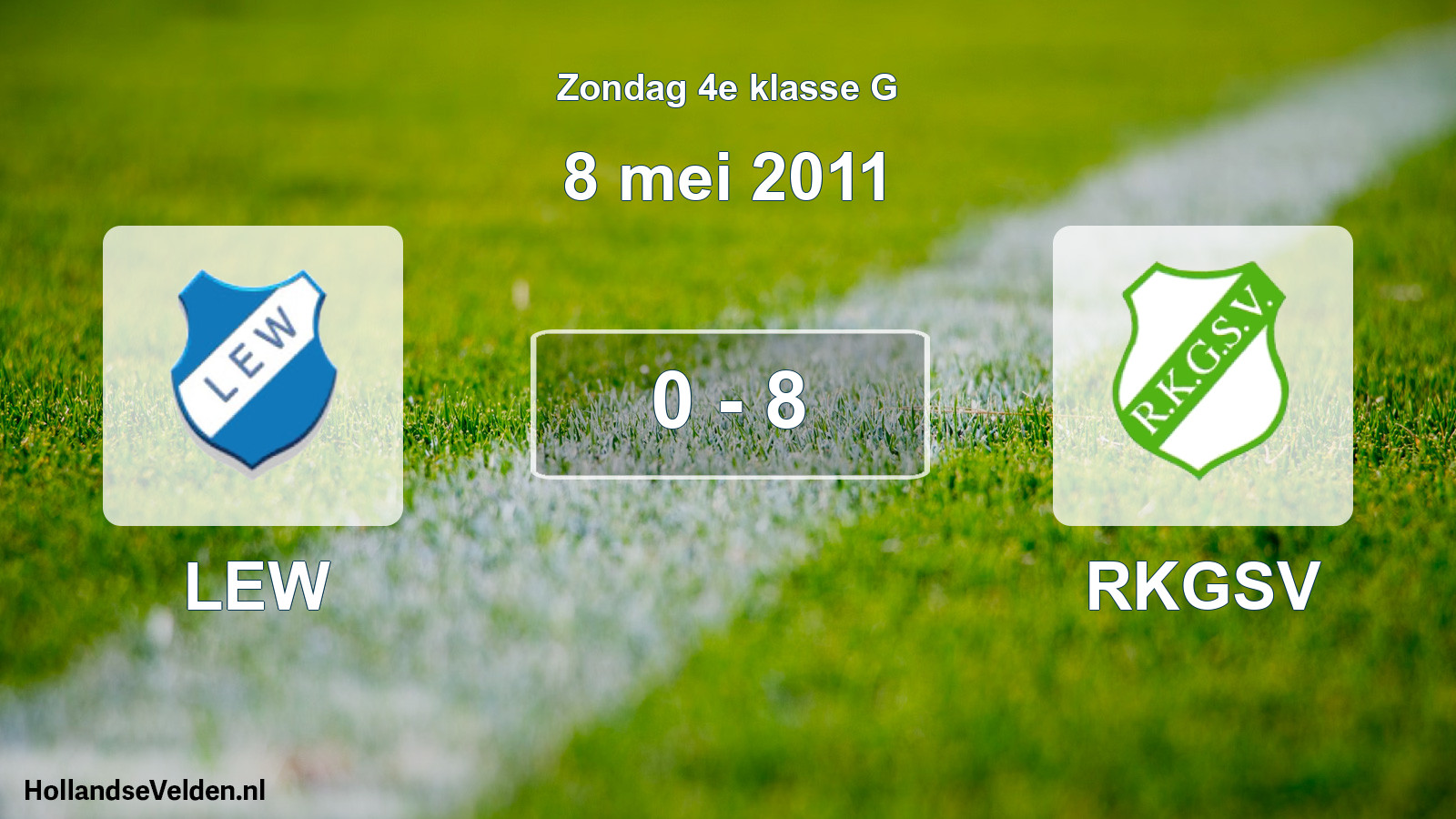 Total number of matches played: LEW - RKGSV 0 - 8 (8 May 2011)