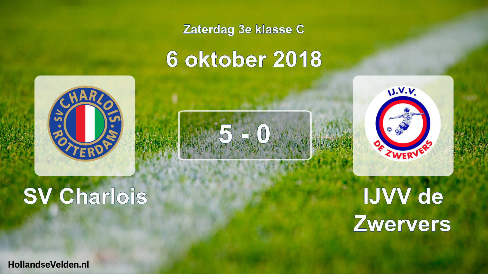 Total number of matches played: SV Charlois - IJVV de Zwervers 5 - 0 (6 October 2018)