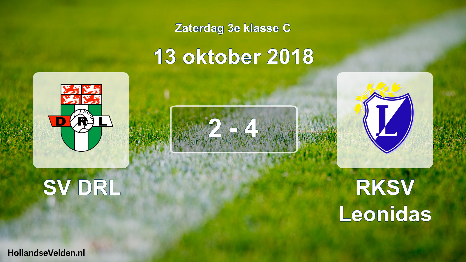 Total number of matches played: SV DRL - RKSV Leonidas 2 - 4 (13 October 2018)