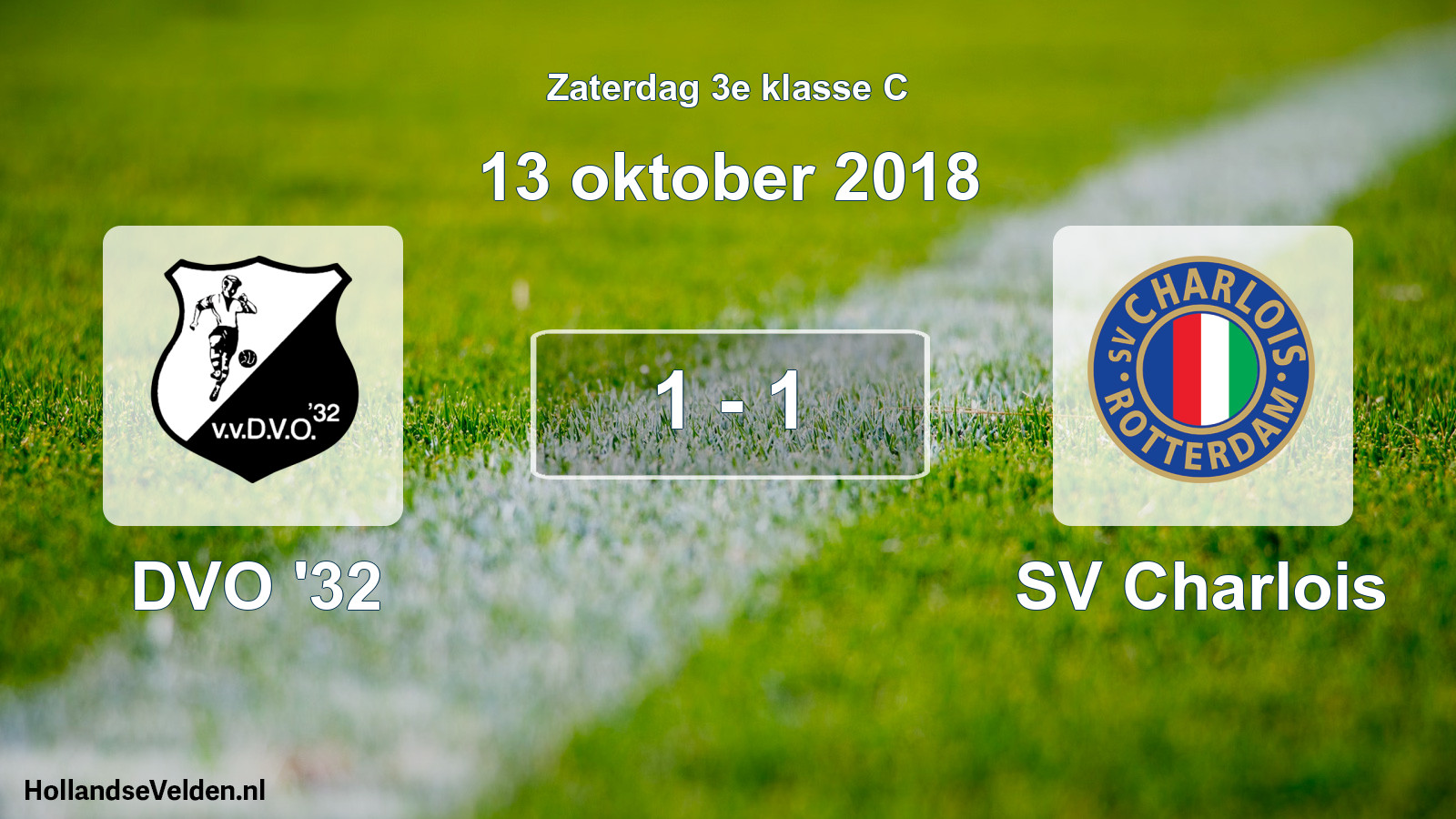 Total number of matches played: DVO '32 - SV Charlois 1 - 1 (13 October 2018)