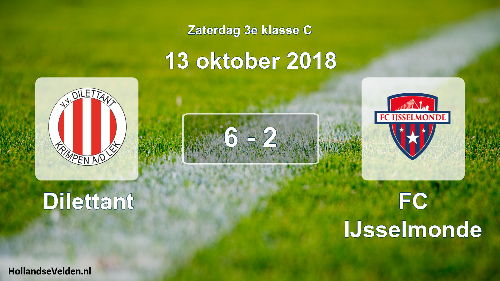 Total number of matches played: Dilettant - FC IJsselmonde 6 - 2 (13 October 2018)
