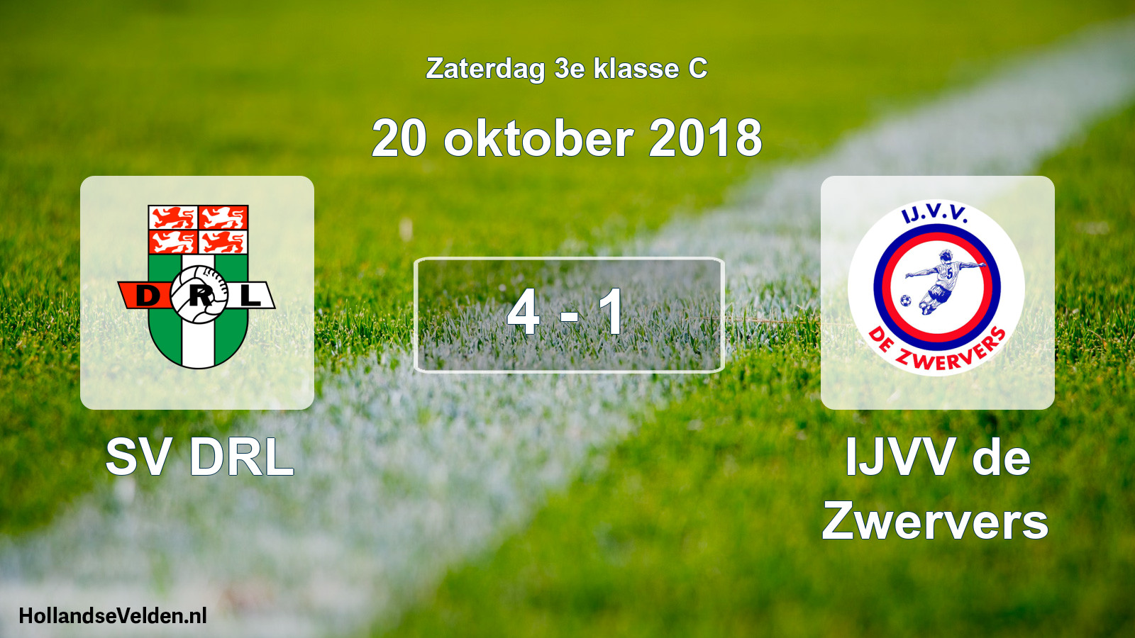 Total number of matches played: SV DRL - IJVV de Zwervers 4 - 1 (20 October 2018)