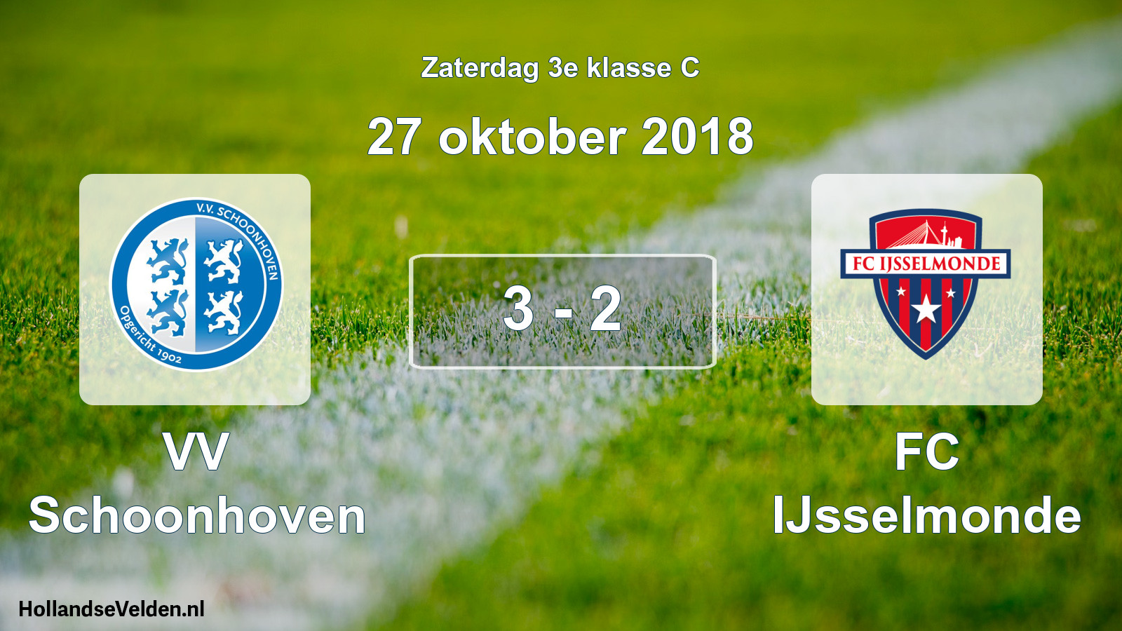Total number of matches played: VV Schoonhoven - FC IJsselmonde 3 - 2 (27 October 2018)