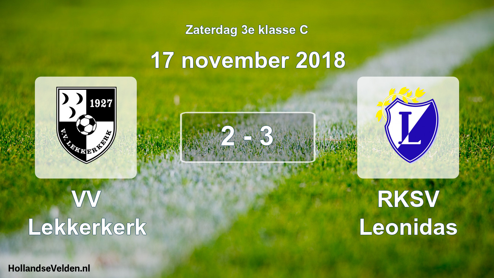 Total number of matches played: VV Lekkerkerk - RKSV Leonidas 2 - 3 (17 November 2018)
