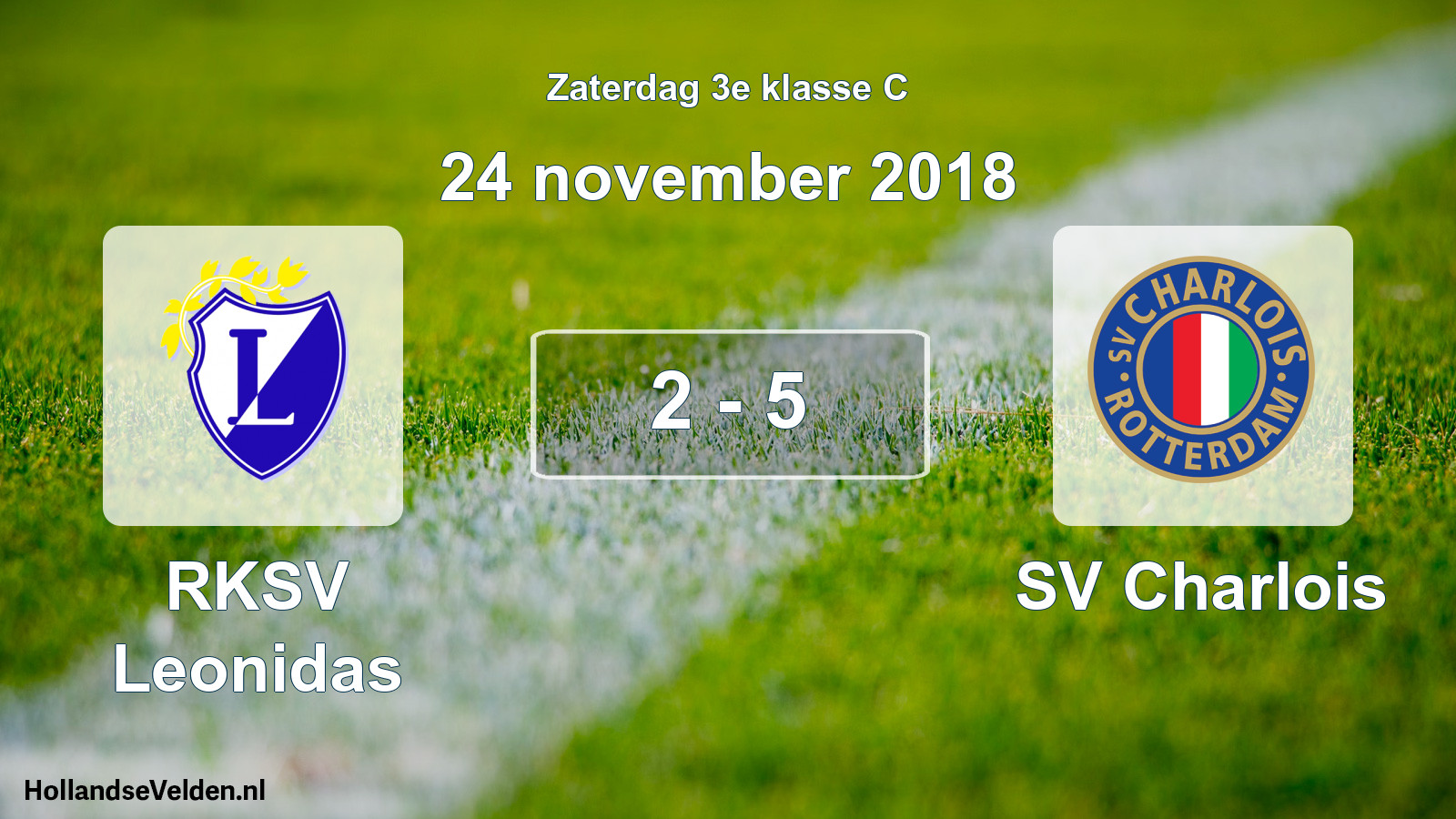 Total number of matches played: RKSV Leonidas - SV Charlois 2 - 5 (24 November 2018)