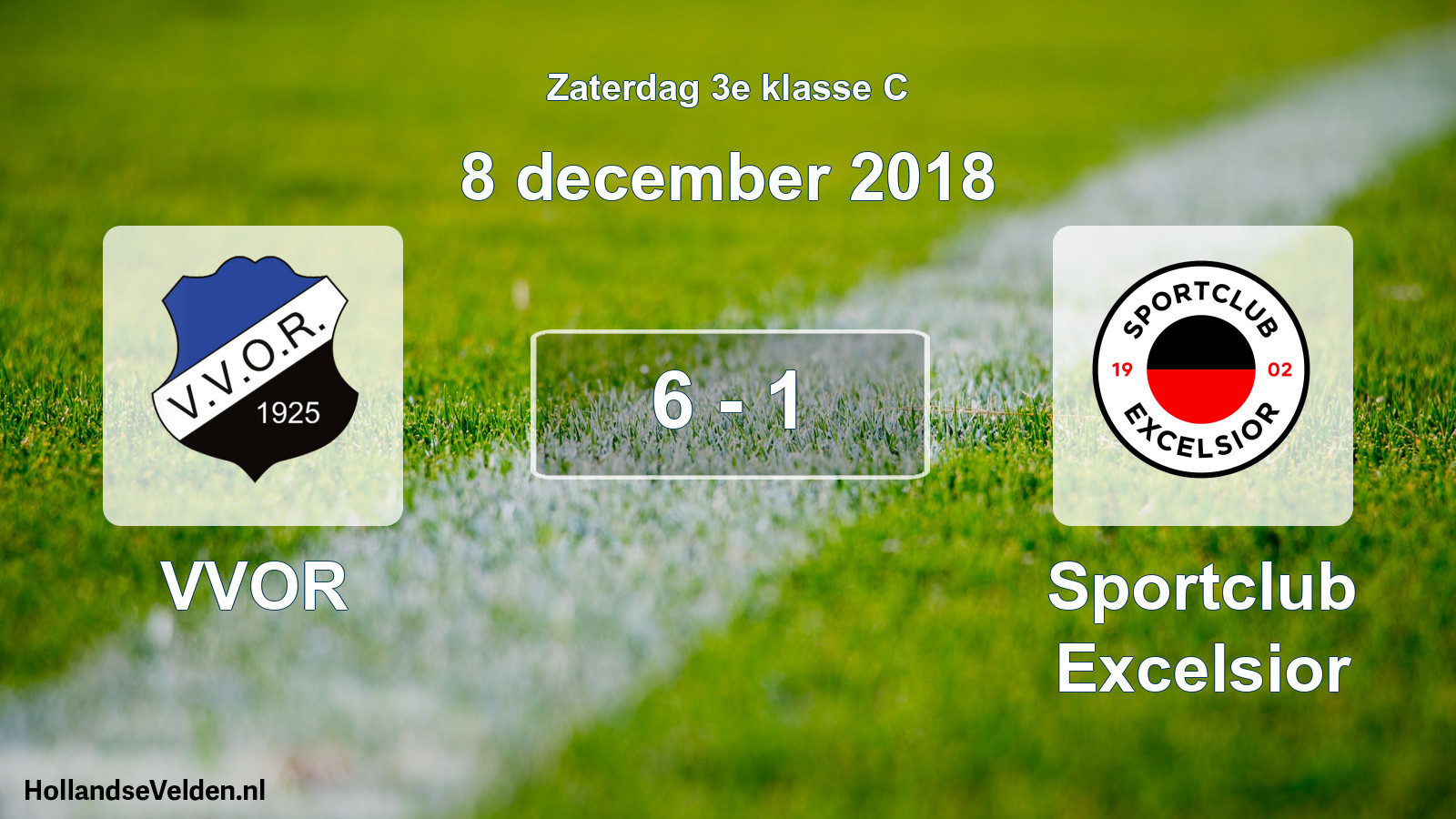 Total number of matches played: VVOR - Sportclub Excelsior 6 - 1 (8 December 2018)