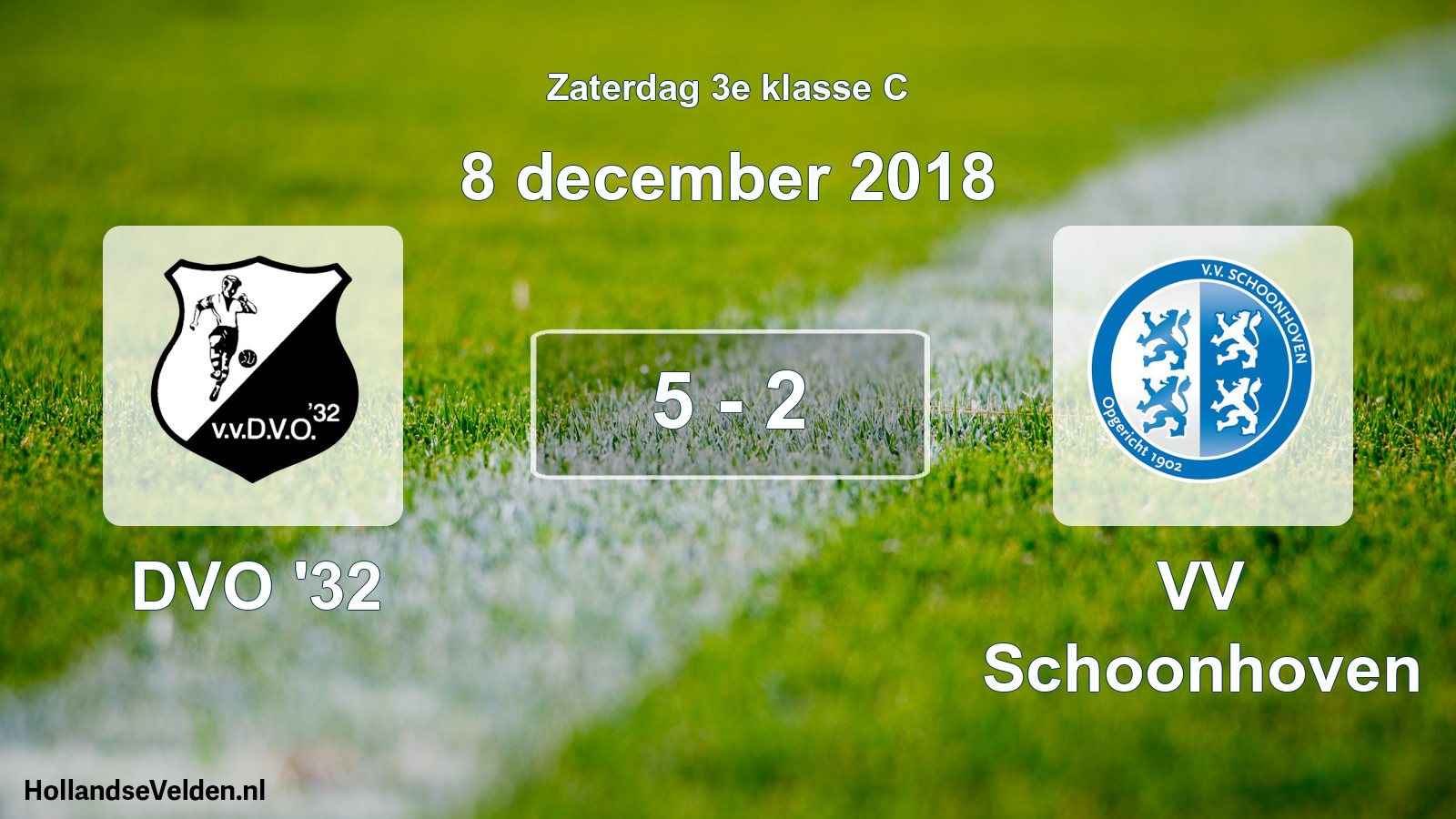 Total number of matches played: DVO '32 - VV Schoonhoven 5 - 2 (8 December 2018)