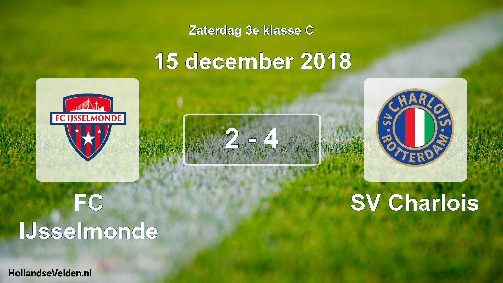 Total number of matches played: FC IJsselmonde - SV Charlois 2 - 4 (15 December 2018)