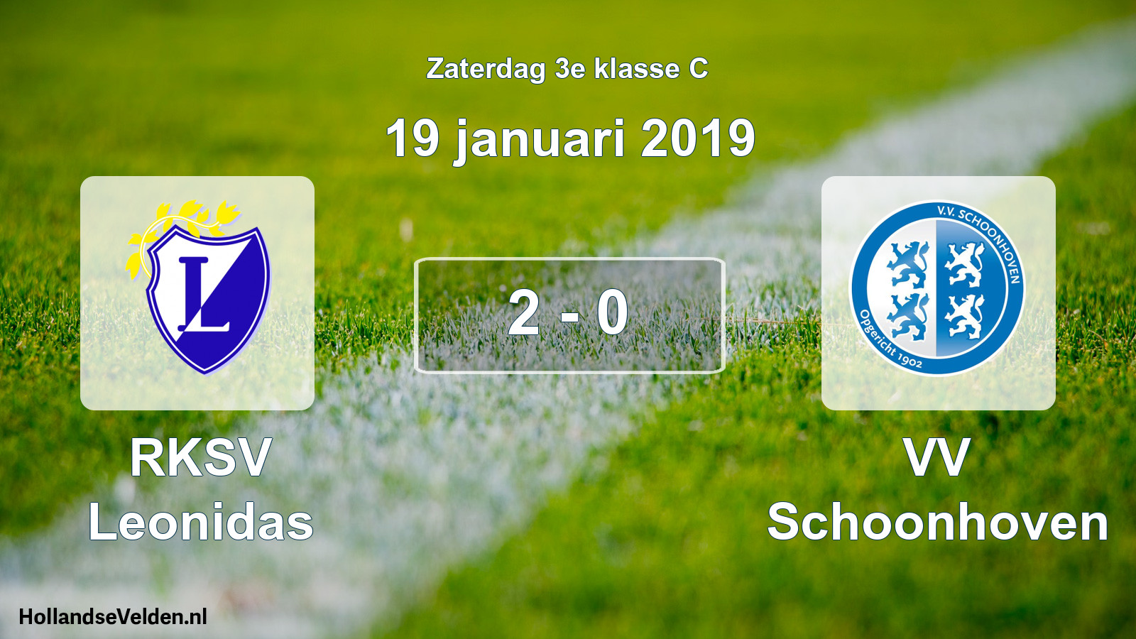 Total number of matches played: RKSV Leonidas - VV Schoonhoven 2 - 0 (19 January 2019)