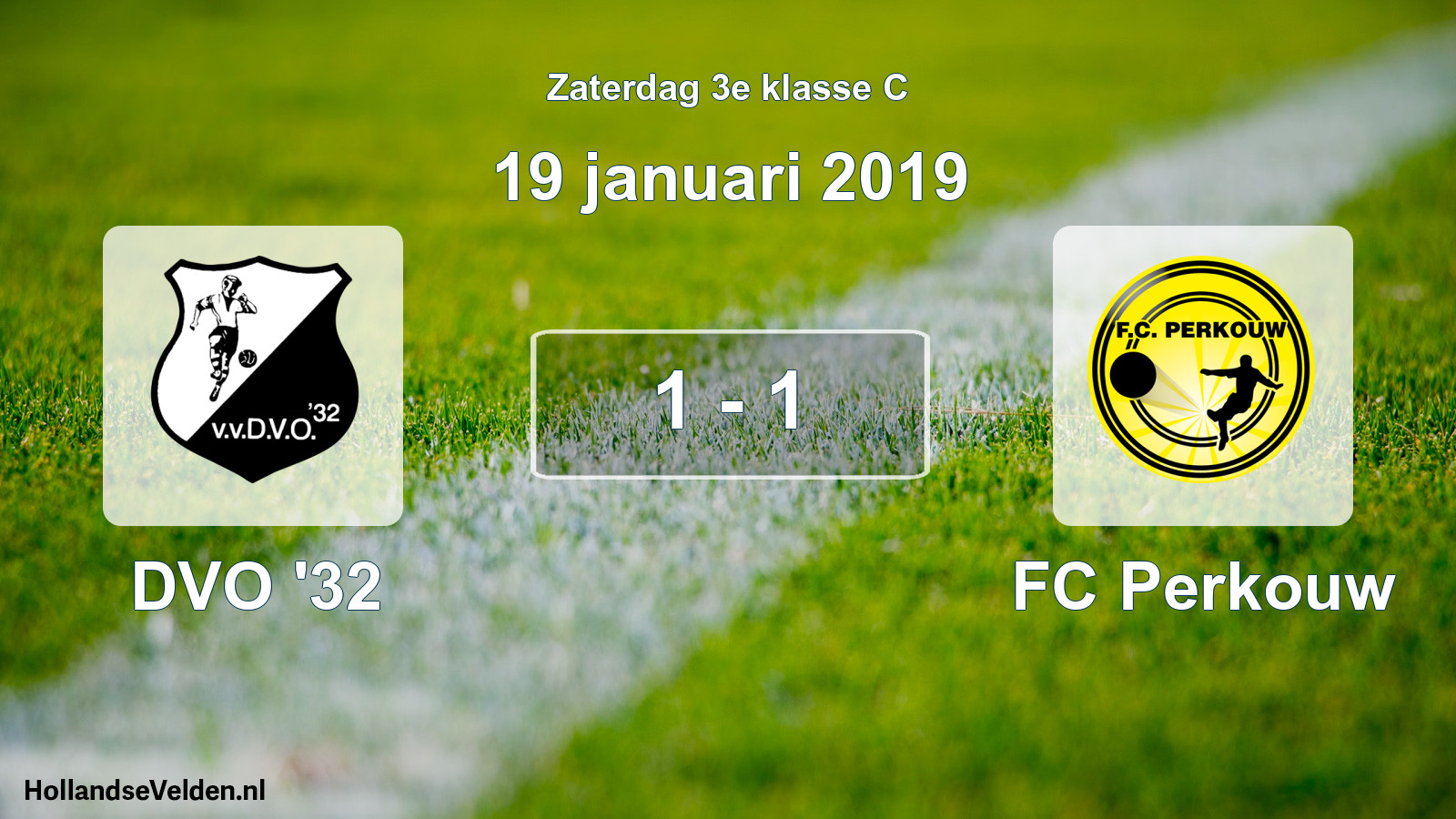 Total number of matches played: DVO '32 - FC Perkouw 1 - 1 (19 January 2019)