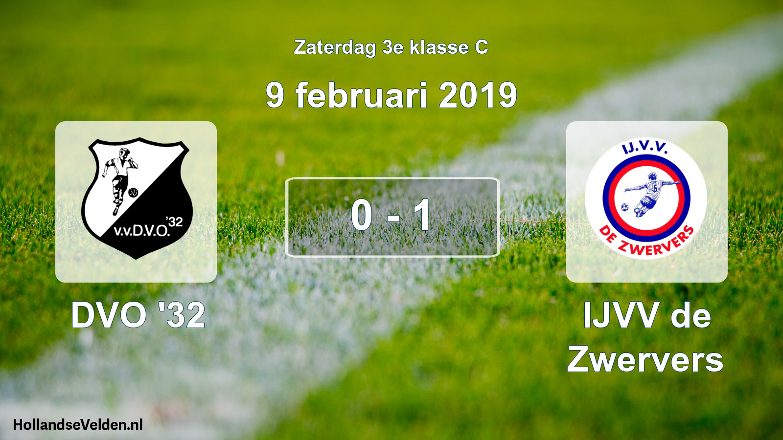Total number of matches played: DVO '32 - IJVV de Zwervers 0 - 1 (9 February 2019)