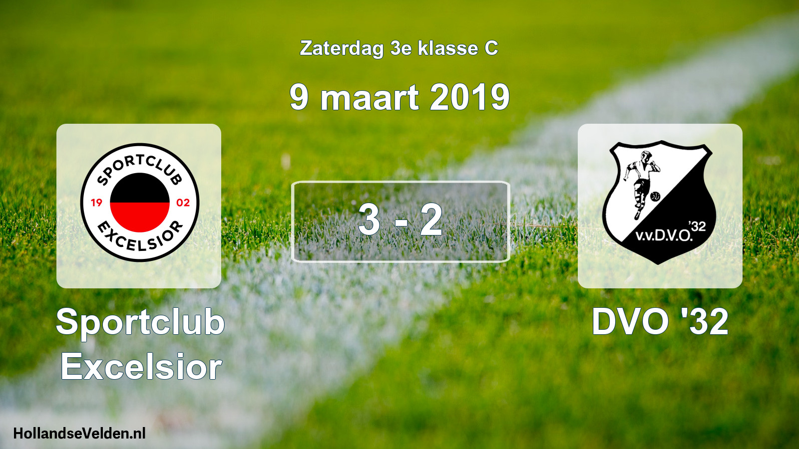 Total number of matches played: Sportclub Excelsior - DVO '32 3 - 2 (9 March 2019)