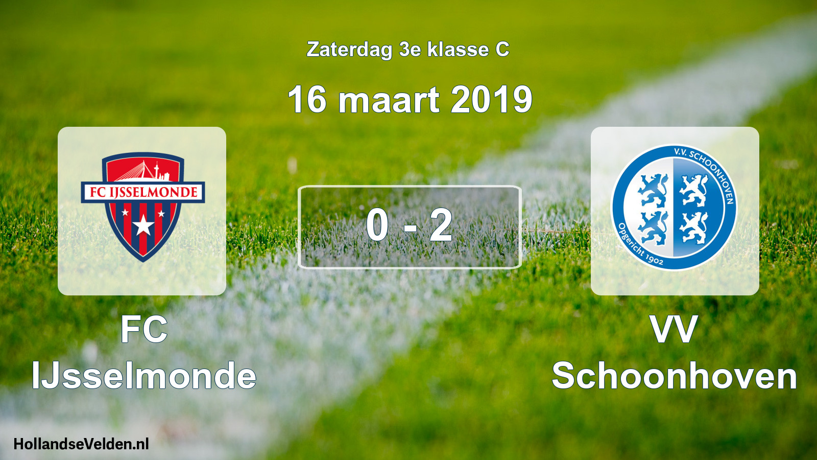 Total number of matches played: FC IJsselmonde - VV Schoonhoven 0 - 2 (16 March 2019)