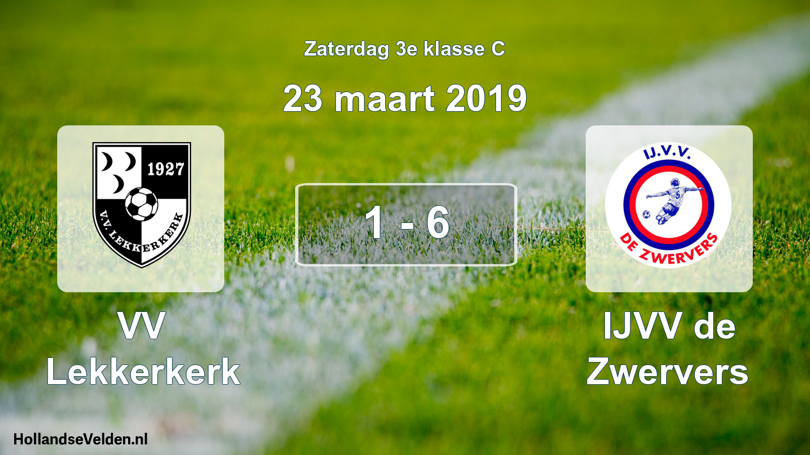 Total number of matches played: VV Lekkerkerk - IJVV de Zwervers 1 - 6 (23 March 2019)
