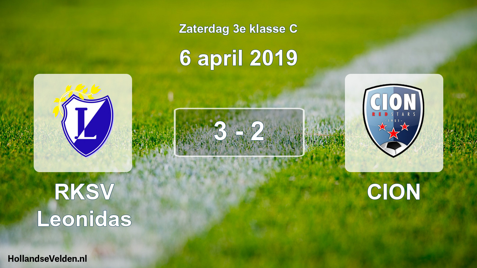 Total number of matches played: RKSV Leonidas - CION 3 - 2 (6 April 2019)
