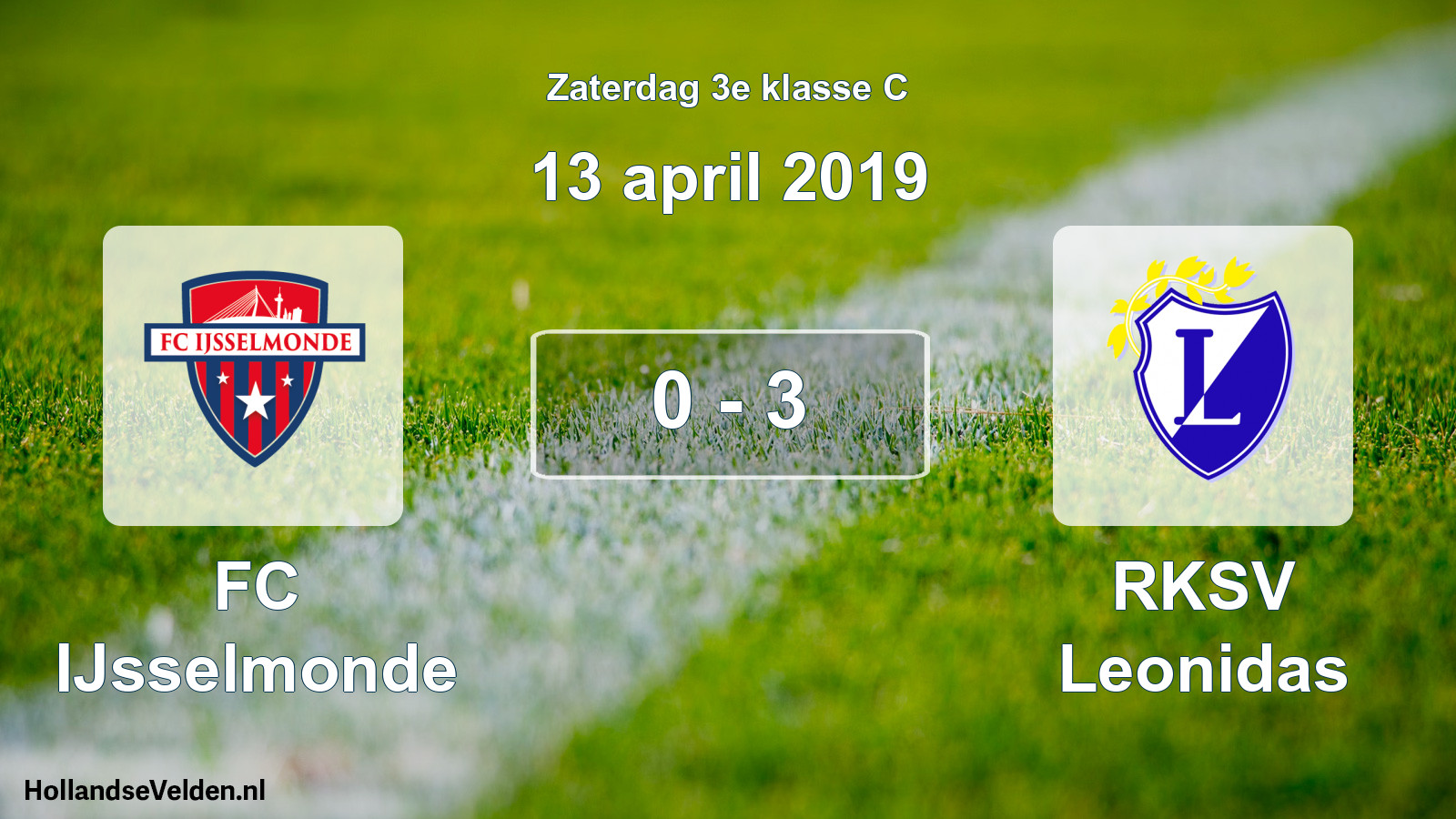Total number of matches played: FC IJsselmonde - RKSV Leonidas 0 - 3 (13 April 2019)