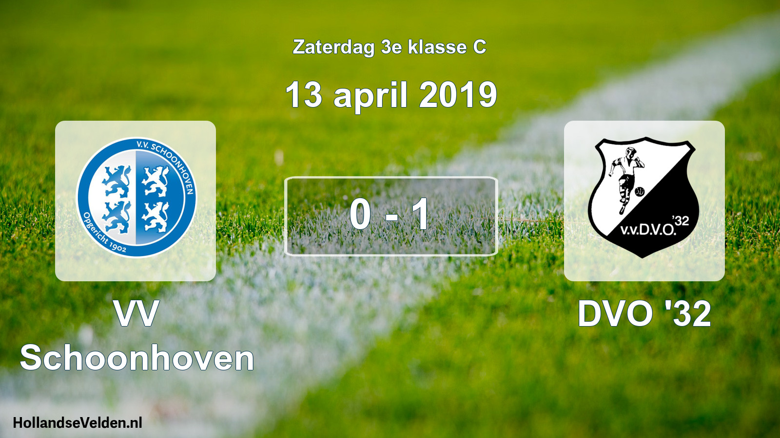 Total number of matches played: VV Schoonhoven - DVO '32 0 - 1 (13 April 2019)