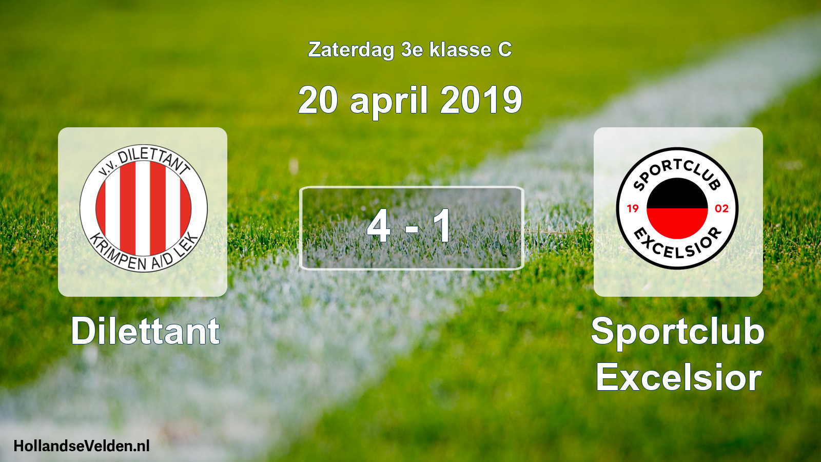 Total number of matches played: Dilettant - Sportclub Excelsior 4 - 1 (20 April 2019)