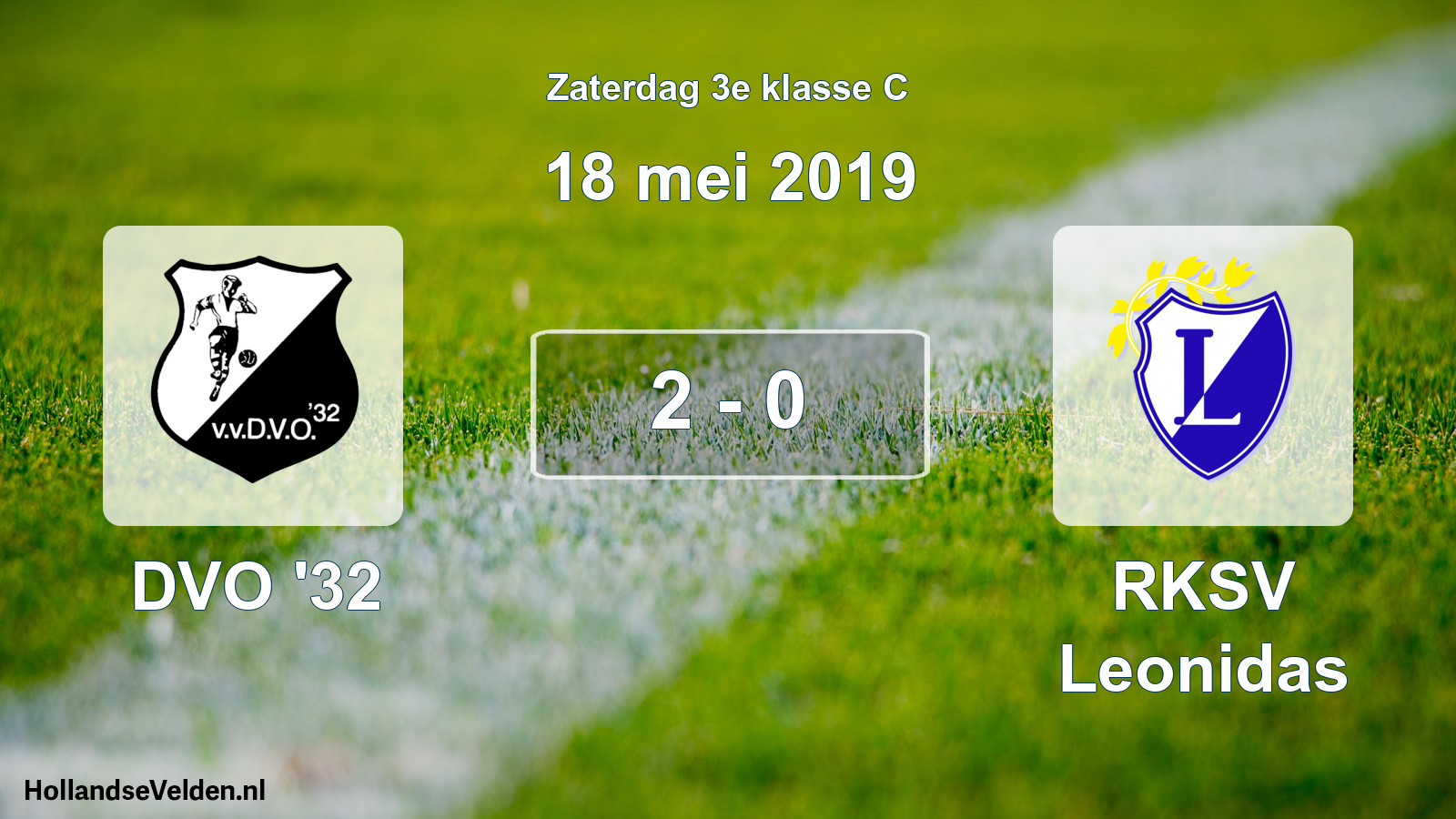 Total number of matches played: DVO '32 - RKSV Leonidas 2 - 0 (18 May 2019)