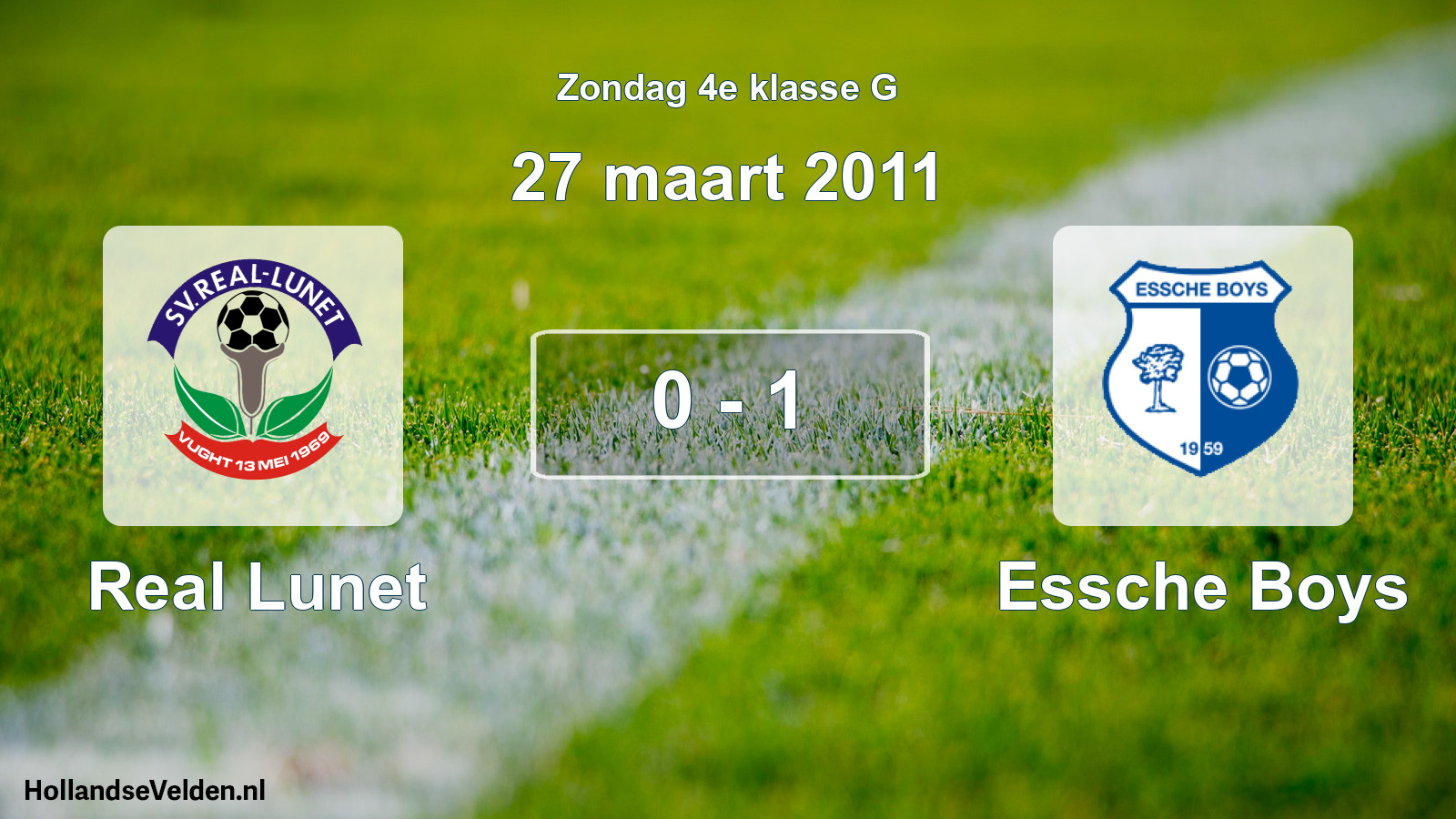 Total number of matches played: Real Lunet - Essche Boys 0 - 1 (27 March 2011)