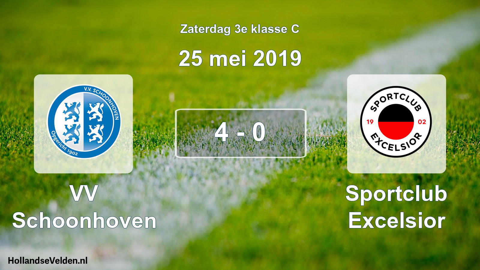 Total number of matches played: VV Schoonhoven - Sportclub Excelsior 4 - 0 (25 May 2019)
