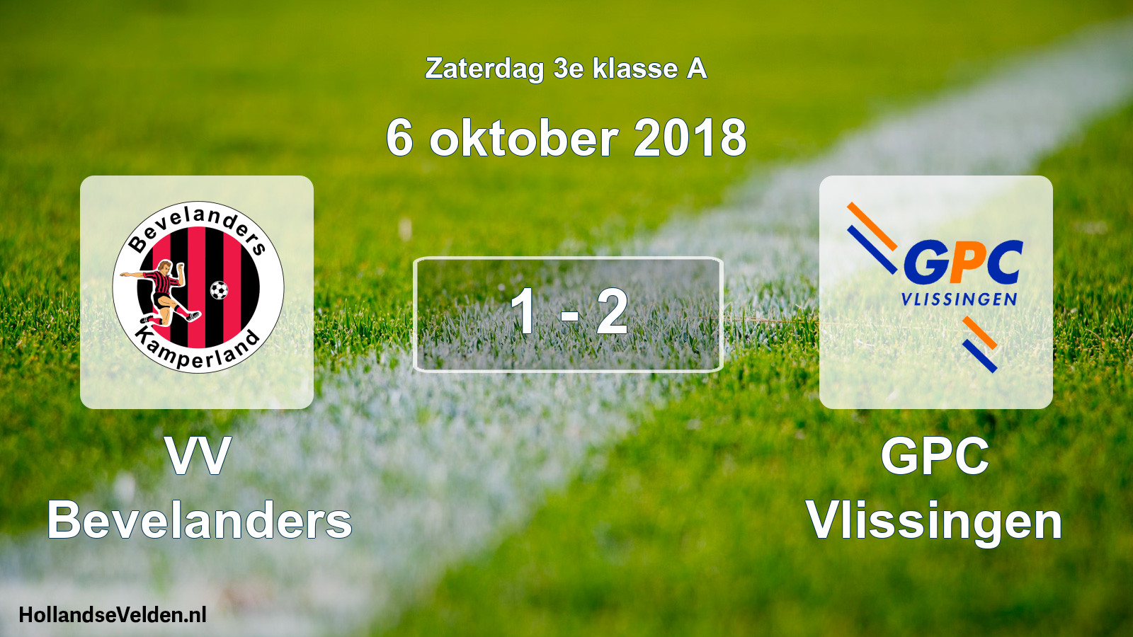 Total number of matches played: VV Bevelanders - GPC Vlissingen 1 - 2 (6 October 2018)