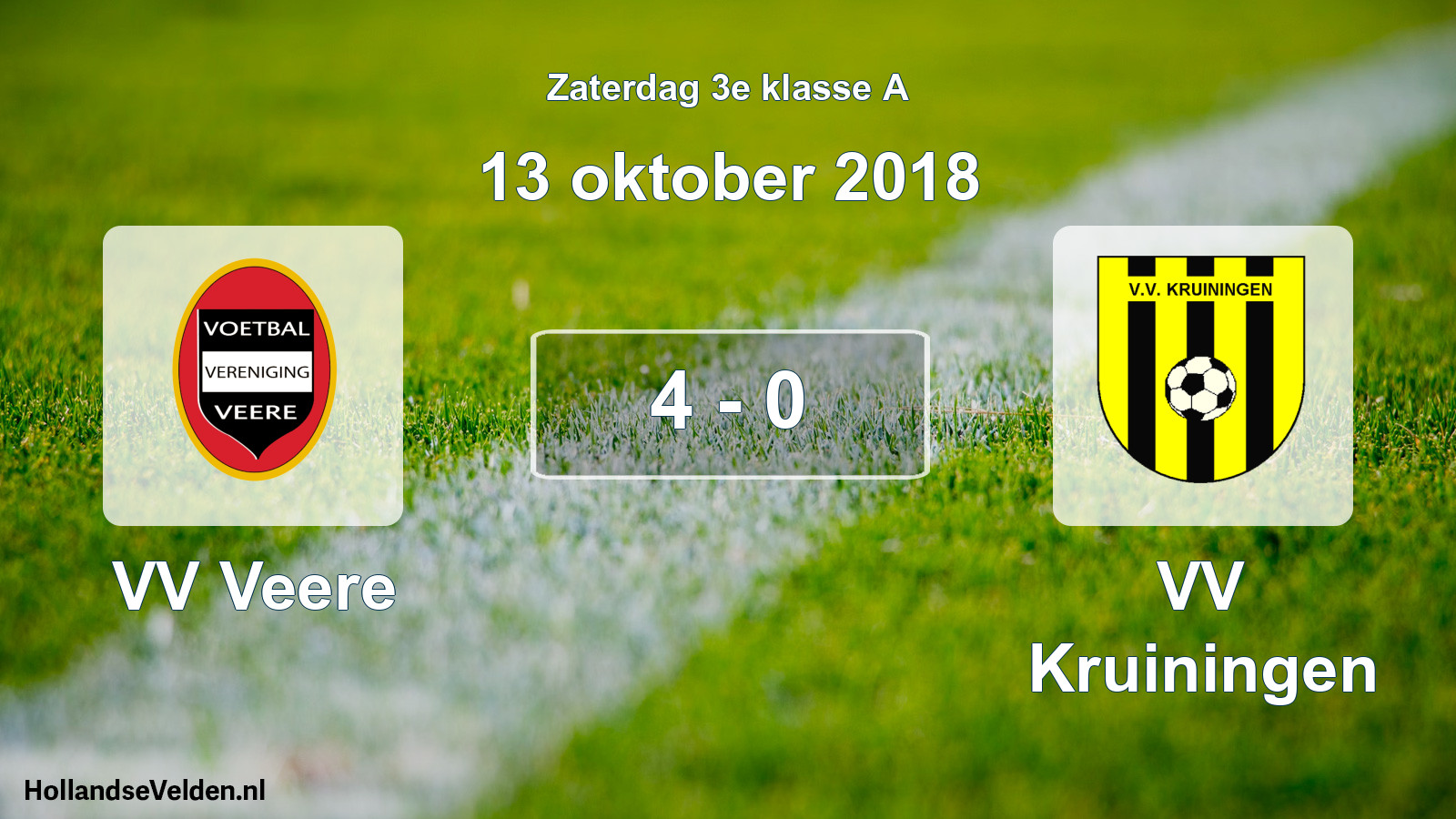 Total number of matches played: VV Veere - VV Kruiningen 4 - 0 (13 October 2018)