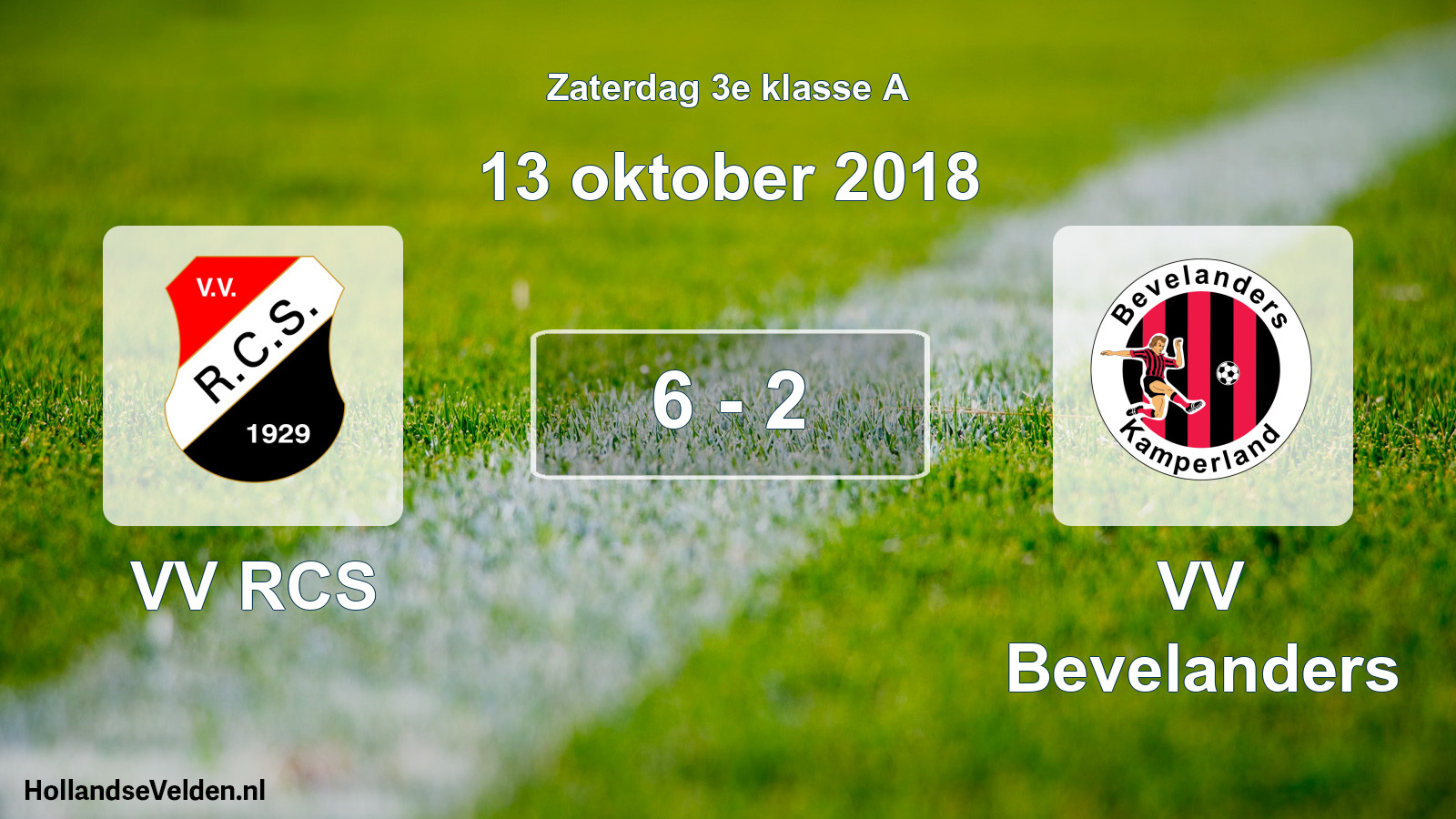 Total number of matches played: VV RCS - VV Bevelanders 6 - 2 (13 October 2018)