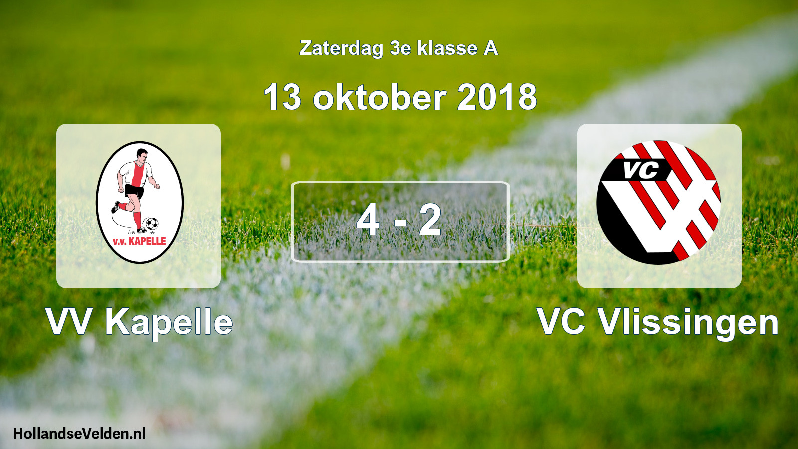 Total number of matches played: VV Kapelle - VC Vlissingen 4 - 2 (13 October 2018)