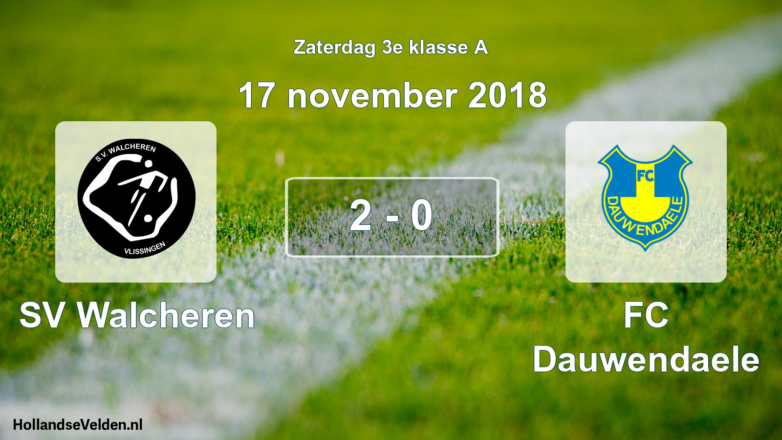 Total number of matches played: SV Walcheren - FC Dauwendaele 2 - 0 (17 November 2018)