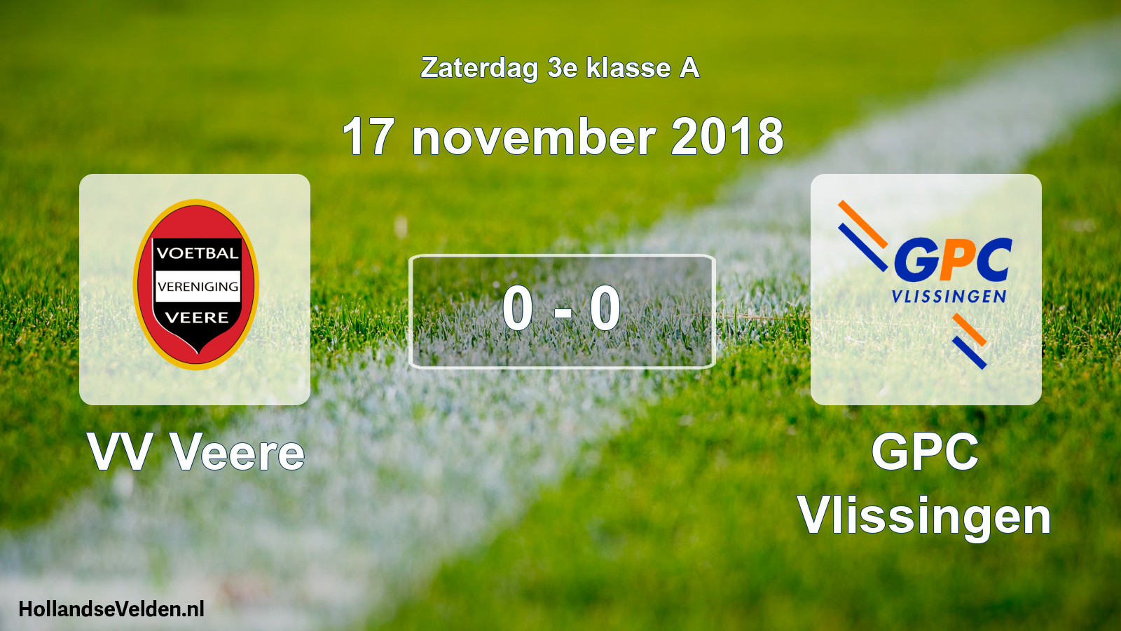 Total number of matches played: VV Veere - GPC Vlissingen 0 - 0 (17 November 2018)