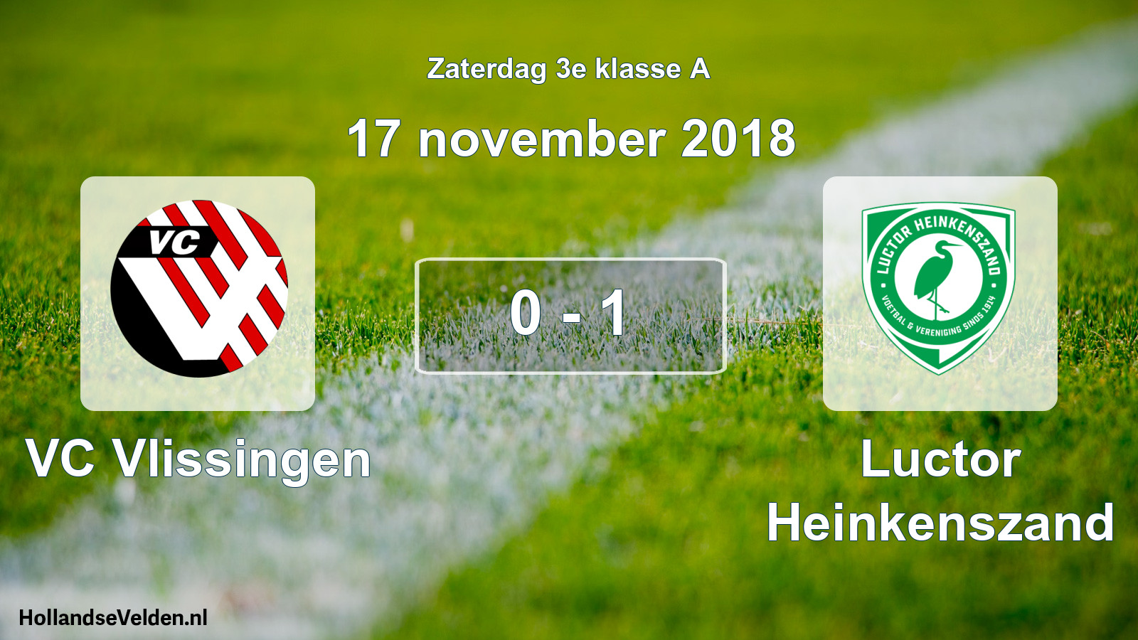 Total number of matches played: VC Vlissingen - Luctor Heinkenszand 0 - 1 (17 November 2018)