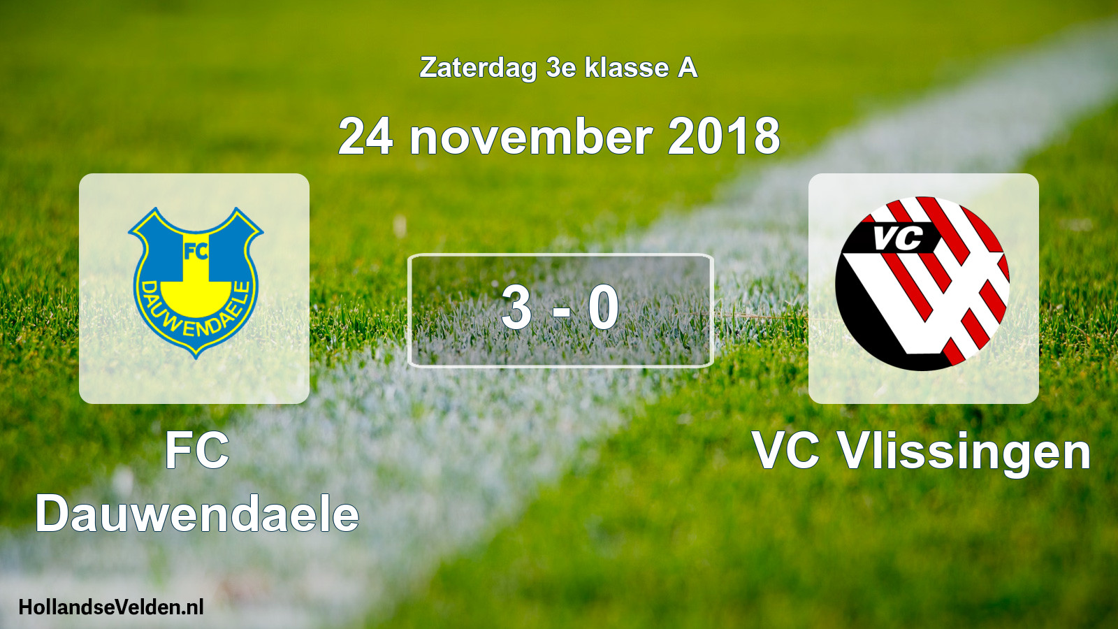 Total number of matches played: FC Dauwendaele - VC Vlissingen 3 - 0 (24 November 2018)