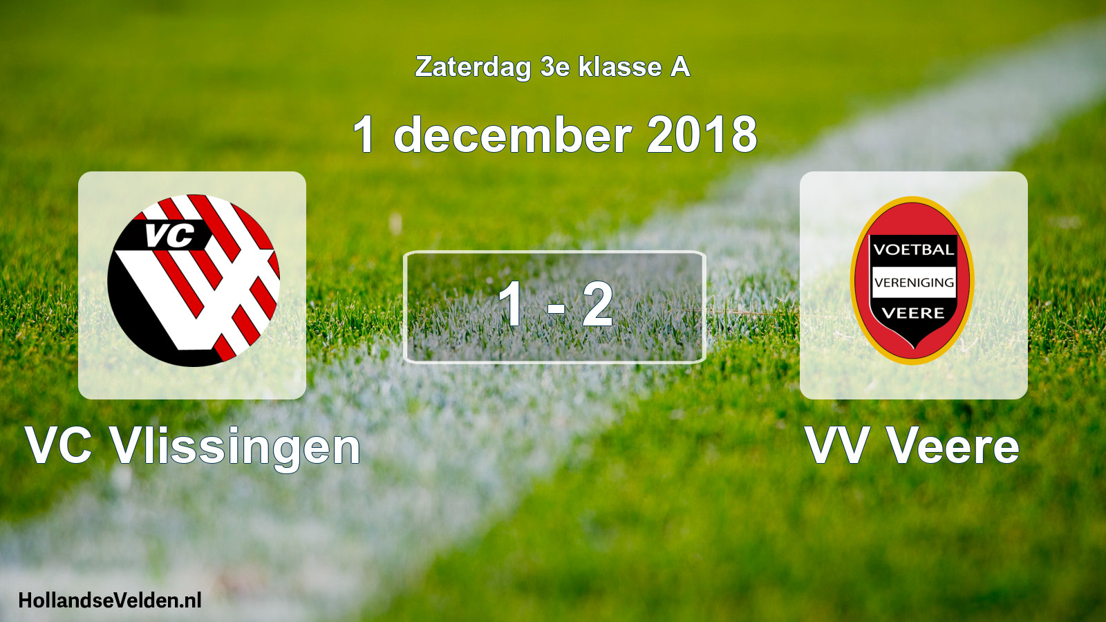 Total number of matches played: VC Vlissingen - VV Veere 1 - 2 (1 December 2018)